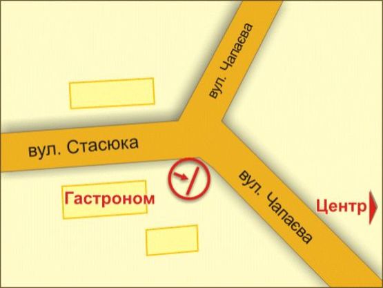 Схема рекламной плоскости по адресу вул. Небесної Сотні