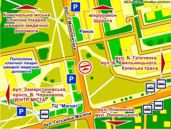 Схема рекламной плоскости по адресу вул. Миколайчука, 2 – Мазепи