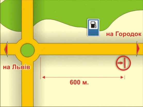 Схема рекламной плоскости по адресу с. Зимна Вода (на Городок), 4х8 м