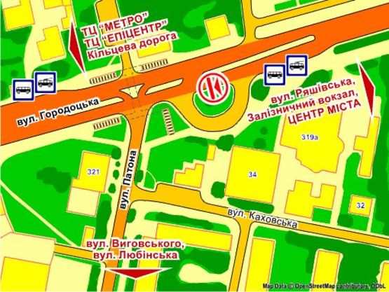Схема рекламной плоскости по адресу вул. Городоцька, 321