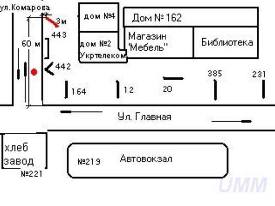 Схема рекламной плоскости по адресу Комарова ул, 4, к ул Героев Майдана
