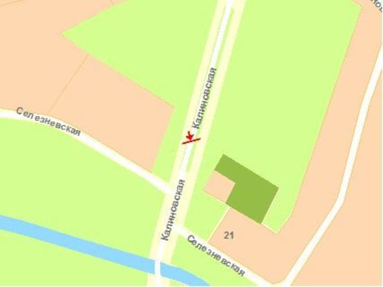 Схема рекламной плоскости по адресу Калиновская ул, ост трол 5, к рынку, левый