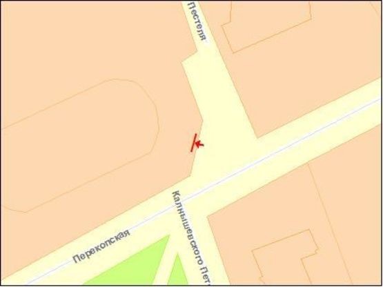 Схема рекламной плоскости по адресу Перекопская ул, развлекательный центр "Юбилейный"