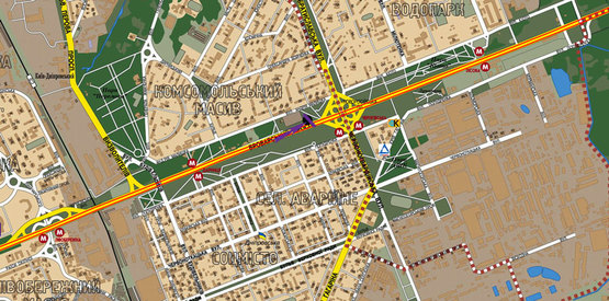 Схема рекламной плоскости по адресу Броварской, Малышко,29