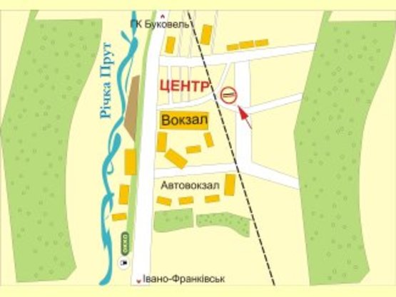 Схема рекламної площини за адресою вул.Обїзна (навпроти ж-д вокзалу) ст.Б