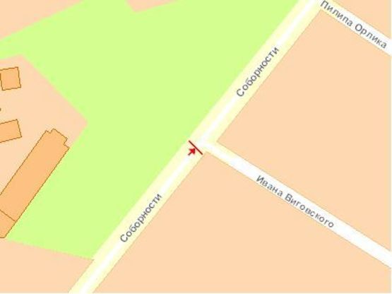 Схема рекламной плоскости по адресу Ершова ул., супермаркет Бум, разделитель, из центра