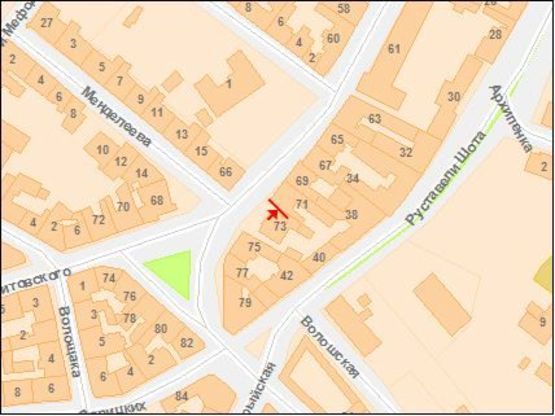 Схема рекламной плоскости по адресу Франко Ивана ул. 71, нижний, от пл. Франко Ивана !!! Размер постера 2840х5840 мм !!!