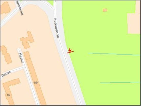 Схема рекламної площини за адресою Черновола В пр, 103, в центр