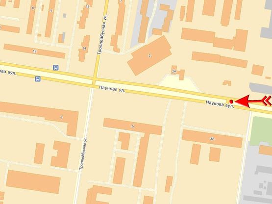 Схема рекламной плоскости по адресу Научная ул. 3а, АЗС ОККО, разделитель